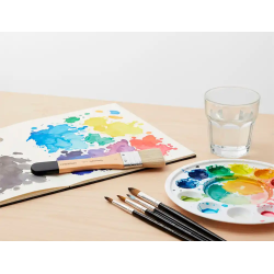 Brocha paletina plana liderpapel ancho 33,5 mm de pelo de cerda certificado fsc