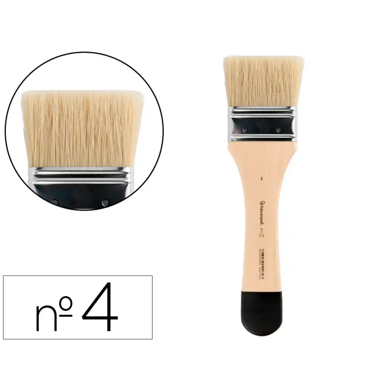 Brocha paletina plana liderpapel ancho 48 mm de pelo de cerda certificado fsc