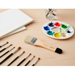 Brocha paletina plana liderpapel ancho 48 mm de pelo de cerda certificado fsc