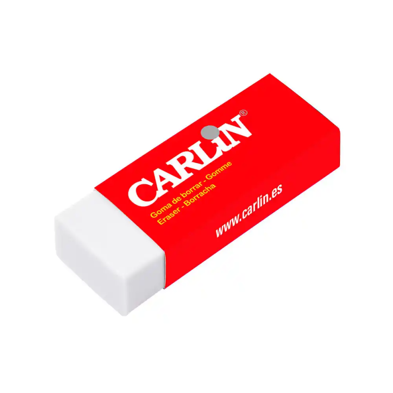 Goma de borrar carlin plastica escolar y oficina