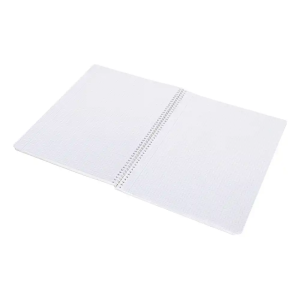 Cuaderno espiral carlin a4 tapa plastico 80h 90gr cuadro 4mm con margen color amarillo