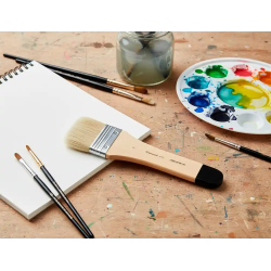 Brocha paletina plana liderpapel ancho 57 mm de pelo de cerda certificado fsc