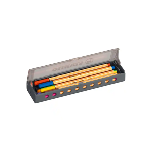 Rotulador stabilo punta de fibra point 88 estuche click set de 10 unidades colores surtidos