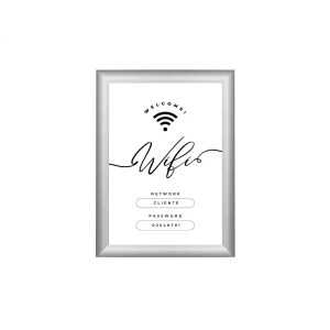 Expositor mural archivo 2000 snapframe a4 vertical/horizontal con marco color plata