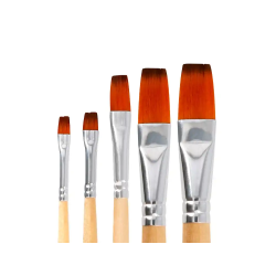 Pinceles sinteticos liderpapel punta plana bolsa de 5 unidades tamaños surtidos certificado fsc