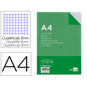Recambio liderpapel a4 100...
