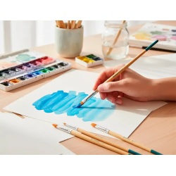 Pinceles sinteticos liderpapel puntas y tamaños surtidos bolsa de10 unidades certificado fsc