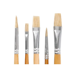 Pinceles de pelo de cerda liderpapel puntas surtidas bolsa de 5 unidades certificado fsc