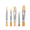 Pinceles de pelo de cerda liderpapel puntas surtidas bolsa de 5 unidades certificado fsc