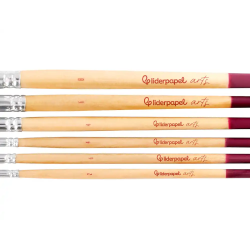 Pinceles de pelo de pony liderpapel puntas surtidas bolsa de 6 unidades certificado fsc