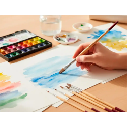 Pinceles de pelo de pony liderpapel puntas surtidas bolsa de 6 unidades certificado fsc