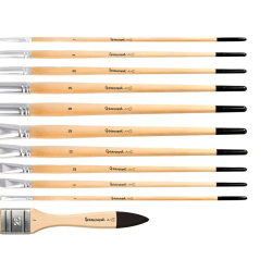 Pinceles de pelo de cerda liderpapel puntas surtidas bolsa de 11 unidades certificado fsc