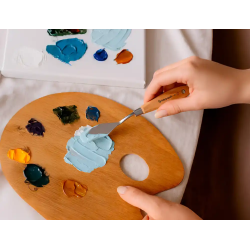 Espatula para pintura liderpapel metalica mango de madera juego de 5 unidades tamaños surtidos certificado