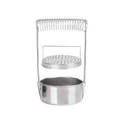 Limpiador con soporte liderpapel para brochas y pinceles de aluminio 18x10,5 cm