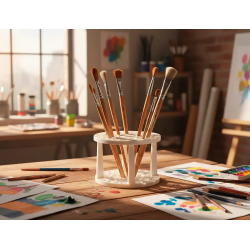 Soporte para pinceles liderpapel de plastico 46 agujeros 14,5x14,5x10 cm