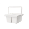 Cubo limpiador de pinceles liderpapel de plastico con asa transportable 13x13x9 cm