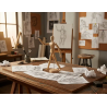 Maniqui liderpapel para pintura y dibujo articulado y flexible de madera 20 cm certificado fsc