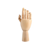 Maniqui mano liderpapel para pintura y dibujo articulado y flexible de madera 18 cm certificado fsc