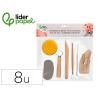 Instrumentos de modelar liderpapel pack 8 herramientas surtidas certificado fsc