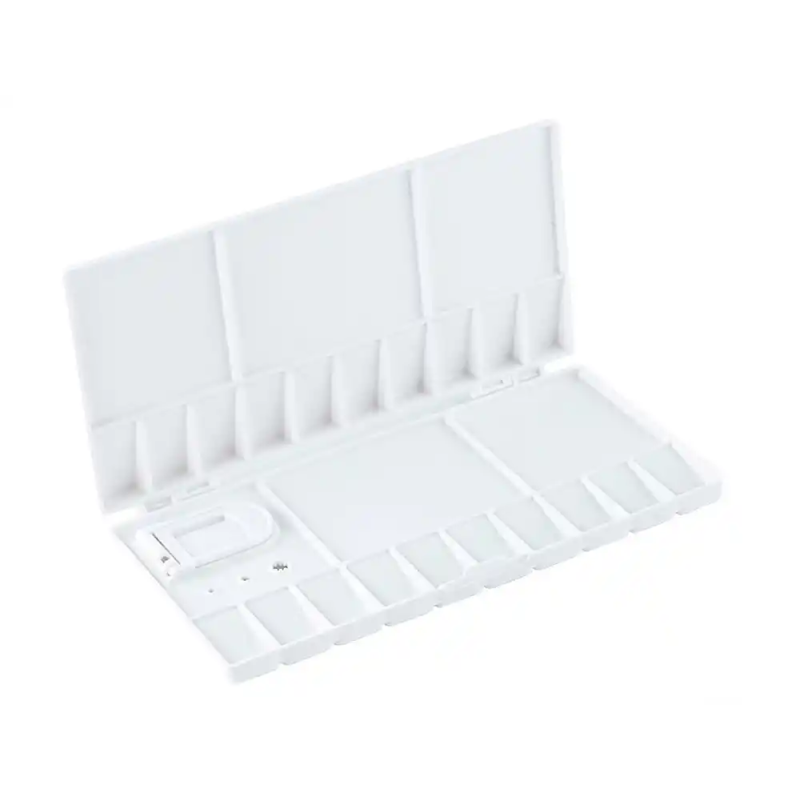 Paleta plastico liderpapel para pintura plegable con tapa y agujero para el pulgar 20x10x1,8 cm