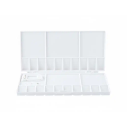 Paleta plastico liderpapel para pintura plegable con tapa y agujero para el pulgar 20x10x1,8 cm