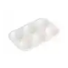 Paleta plastico liderpapel para pintura rectangular con 6 huecos 12.5x8,7 cm