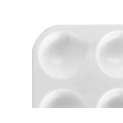 Paleta plastico liderpapel para pintura rectangular con 6 huecos 12.5x8,7 cm