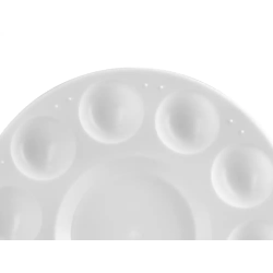 Paleta plastico liderpapel para pintura redonda con 10 huecos 17 cm