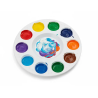 Paleta plastico liderpapel para pintura redonda con 10 huecos 17 cm