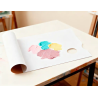 Paletas de papel desechables liderpapel para pintura 40 hojas gramaje 58g/m2 con agujero para pulgar
