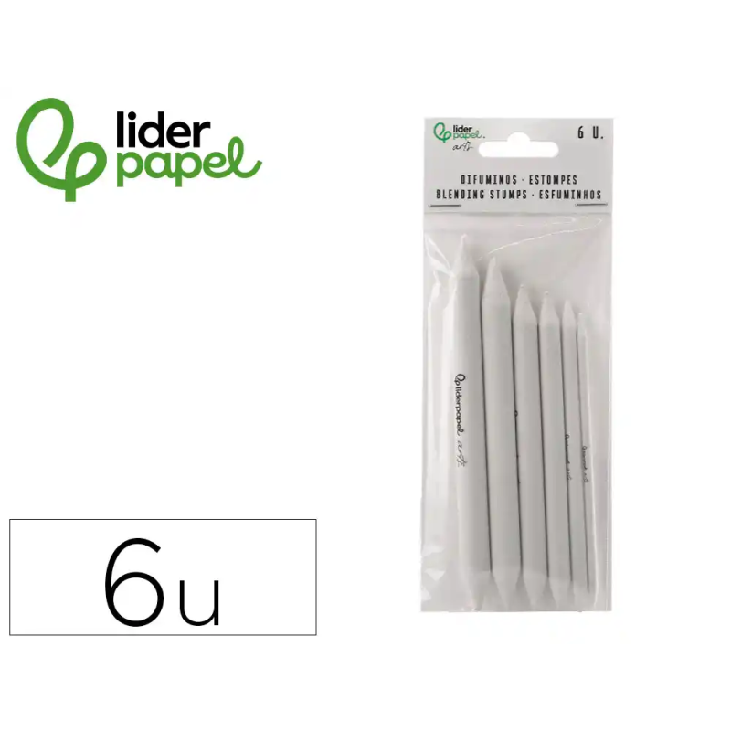Difumino liderpapel bolsa de 6 unidades diametros surtidos 116 mm / 150 mm