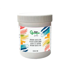 Gesso liderpapel aditivo para acrilico preparador de superficie bote de 1 litro
