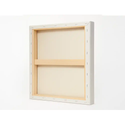 Bastidor liderpapel 1f lienzo grapado parte trasera algodon 100% bordes madera 15x15 cm gramaje 280g/m2 certificado