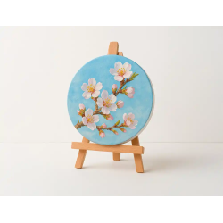 Bastidor redondo liderpapel lienzo grapado parte trasera algodon 100% borde madera 25 cm gramaje 280g/m2