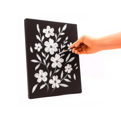 Bastidor negro liderpapel 12p lienzo grapado parte trasera algodon 100% 46x61 cm gramaje 320g/m2 certificado fsc