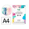 Bloc papel multitecnica liderpapel din a4 para acrilico oleo y gouache 20 hojas gramaje 260g/m2