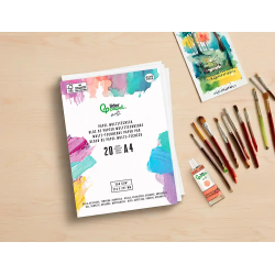 Bloc papel multitecnica liderpapel din a4 para acrilico oleo y gouache 20 hojas gramaje 260g/m2