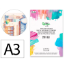 Bloc papel multitecnica liderpapel din a3 para acrilico oleo y gouache 20 hojas gramaje 260g/m2