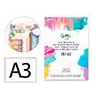 Bloc papel multitecnica liderpapel din a3 para acrilico oleo y gouache 20 hojas gramaje 260g/m2