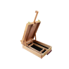 Caballete pintor de sobremesa liderpapel madera de haya barnizado con maletin 39x26x13cm certificado fsc