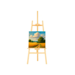 Caballete de pie pintor liderpapel madera de pino barnizado 60x150x60 cm certificado fsc