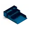 Bandeja sobremesa plastico q-connect organizador de escritorio con 4 departamentos color azul