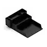 Bandeja sobremesa plastico q-connect organizador de escritorio con 4 departamentos color negro