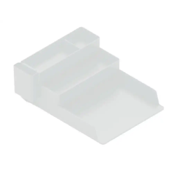 Bandeja sobremesa plastico q-connect organizador de escritorio con 4 departamentos transparente