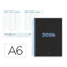 Agenda espiral liderpapel kimolos a6 2026 semana vista focus papel 70 gr fsc