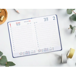 Agenda encuadernada liderpapel efira a5 2026 dia pagina azul papel 70 gr fsc