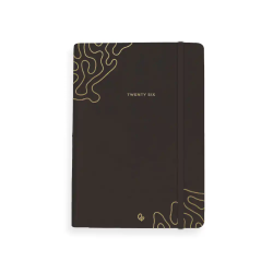 Agenda encuadernada liderpapel efira a5 2026 dia pagina negro papel 70 gr fsc