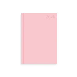 Agenda encuadernada liderpapel corfu a5 2026 dia pagina rosa papel 60 gr fsc