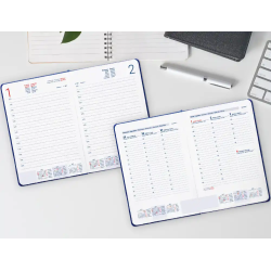 Agenda encuadernada liderpapel corfu a5 2026 dia pagina rosa papel 60 gr fsc