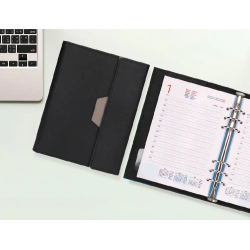Agenda anillas liderpapel nero 150x210 mm 2026 dia pagina papel 70 gr fsc